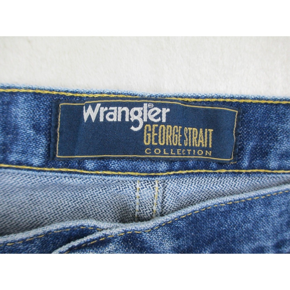 Wrangler George Strait Pants Mens 42 Blue Denim Jeans‎ Western Casual 42X34* - Picture 11 of 12